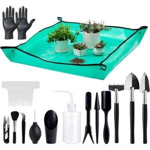 Melphoe 25Pcs Mini Garden Hand Transplanting Succulent Tools Set, 39.4"Thickened